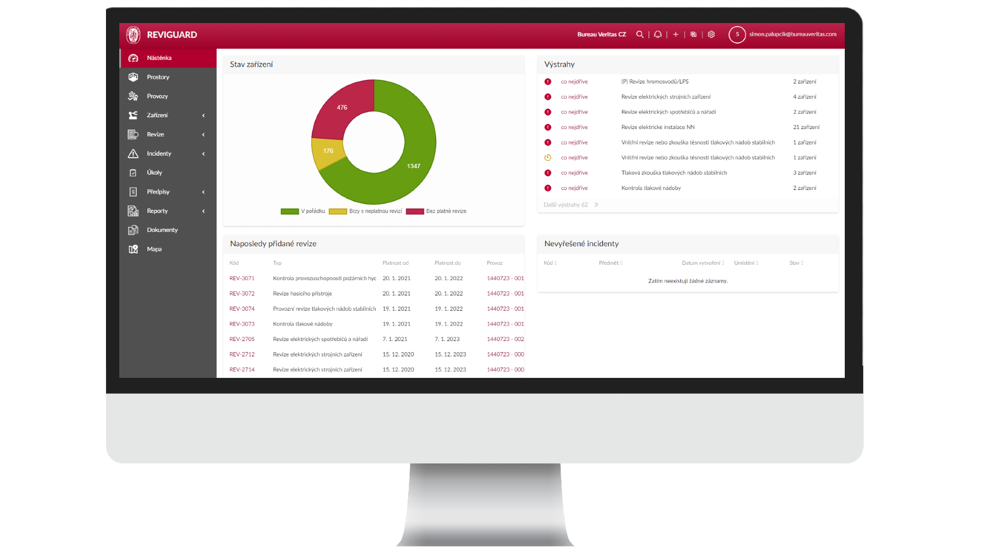 ReviGuard - Nástěnka